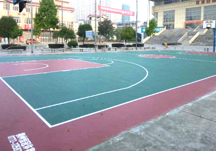 广西桂林硅PU篮球场