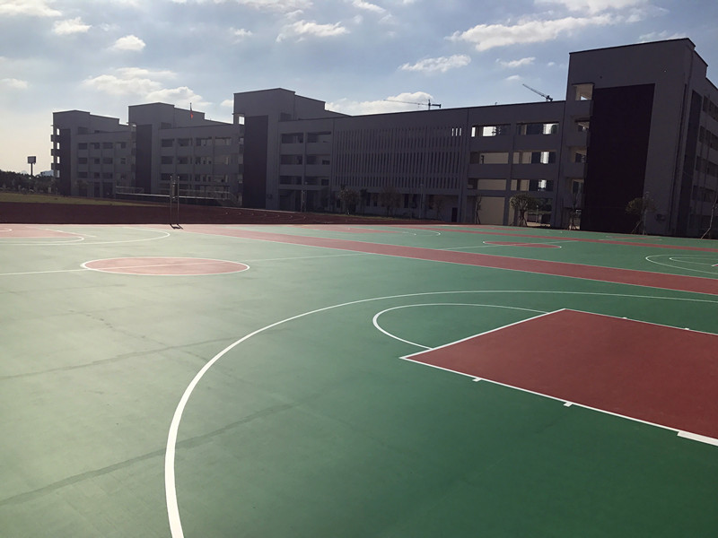 广西篮球场建设,塑胶硅pu篮球场